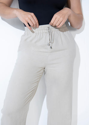Everyday Linen Trousers - Stone