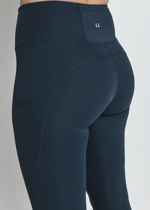 Energise 7/8 High Waisted Gym Leggings - Thunder Blue