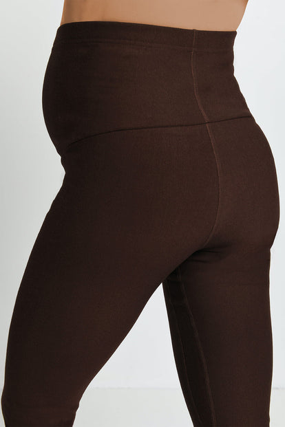 Maternity Winter Everyday Leggings - Espresso Brown