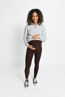 Maternity Winter Everyday Leggings - Espresso Brown