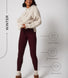 Curve Winter Everyday High Waisted Leggings - Burgundy